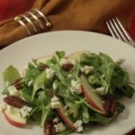 Arugula Salad with Apples, Caramelized Pecans & Blue Cheese
